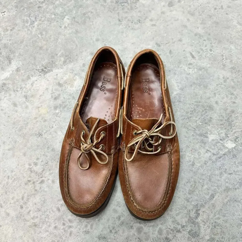 G.H. Bass Seafarer Leather Boat Shoes - 10.5 M
